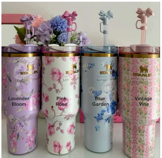 Pastel Floral Stanley Tumbler – Cute & Stylish Gift for Him