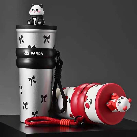 Cute Panda Tumbler with Lid – Leakproof Travel Mug (Hot & Cold) | Zipzo
