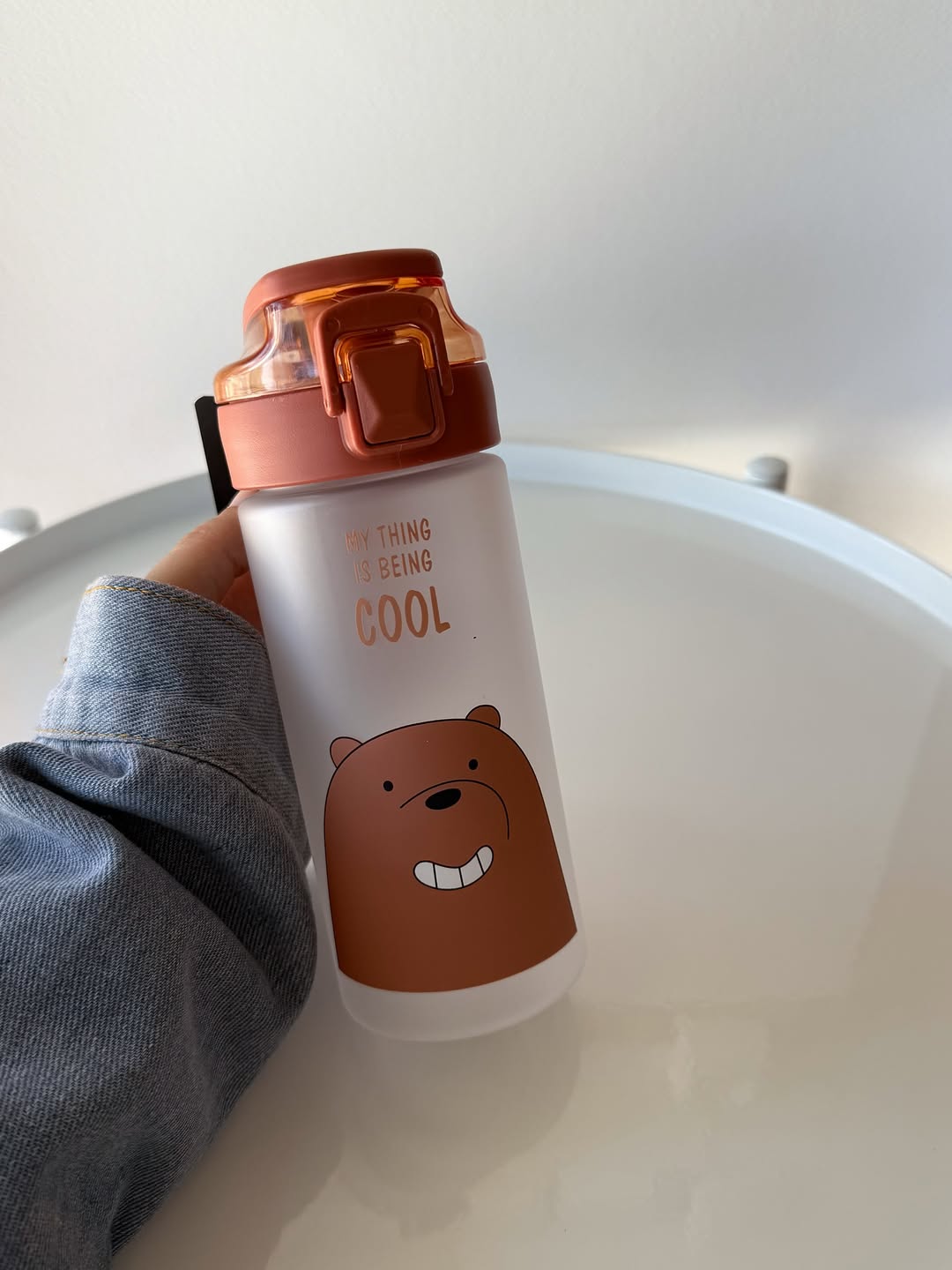 Cute Cartoon Water Bottle | Kawaii Bear & Bunny Bottle | Reusable Leakproof Bottle