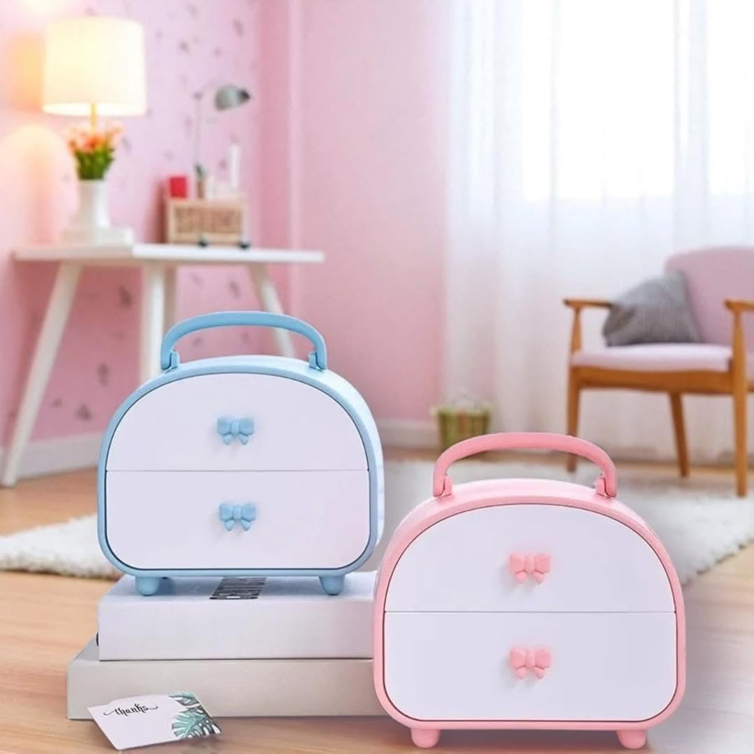 Kawaii Mini Drawer Storage Box | Cute Portable Organizer for Jewelry, Makeup & Desk Accessories
