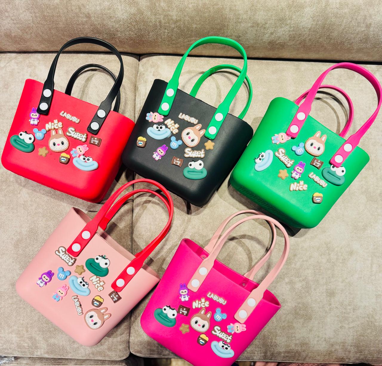 Cute LABUBU Silicone Bag with Fun Charms