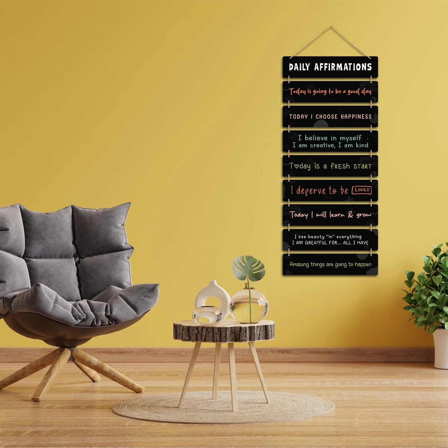 Daily Affirmations Wall Hanging