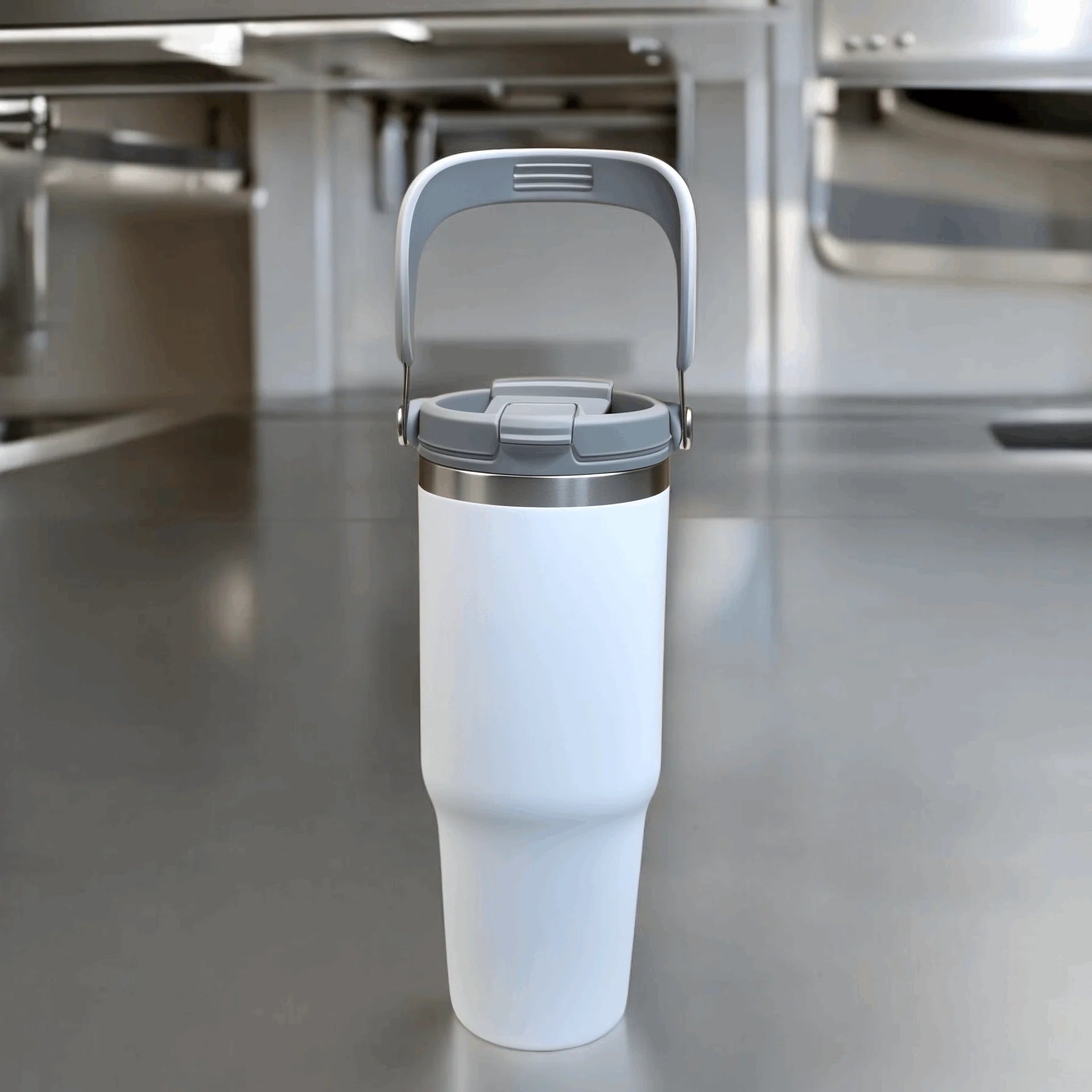 Insulated Stainless Steel Tumblers with Handle – Hot & Cold Reusable Travel Tumblers (6 Colors) Zipzo