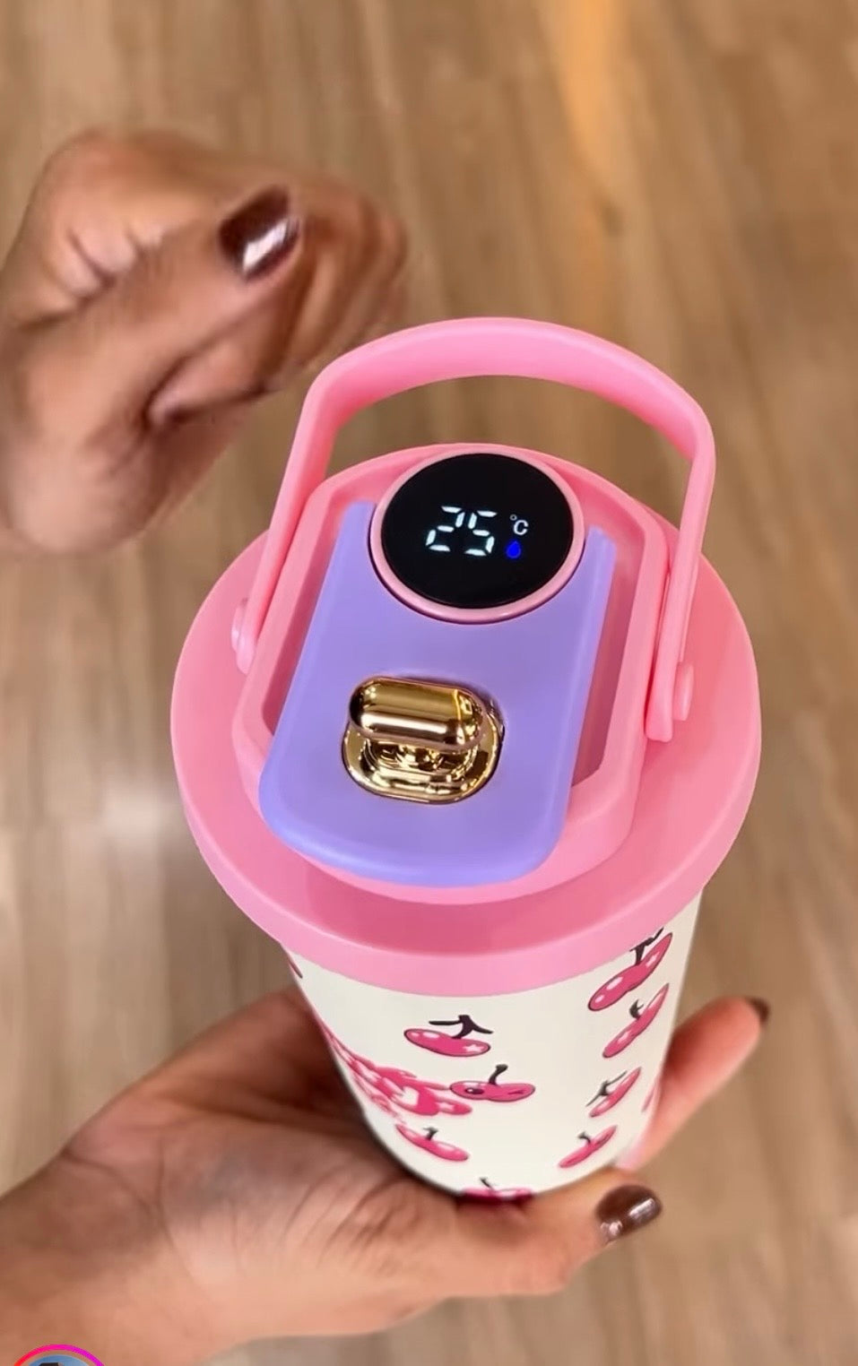 Cherry Aesthetic Tumbler – Cute Pink Leak-Proof Water Bottle