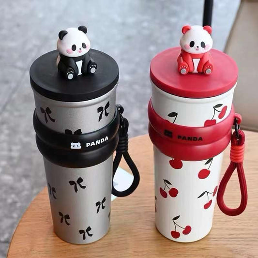 Cute Panda Tumbler with Lid – Leakproof Travel Mug (Hot & Cold) | Zipzo
