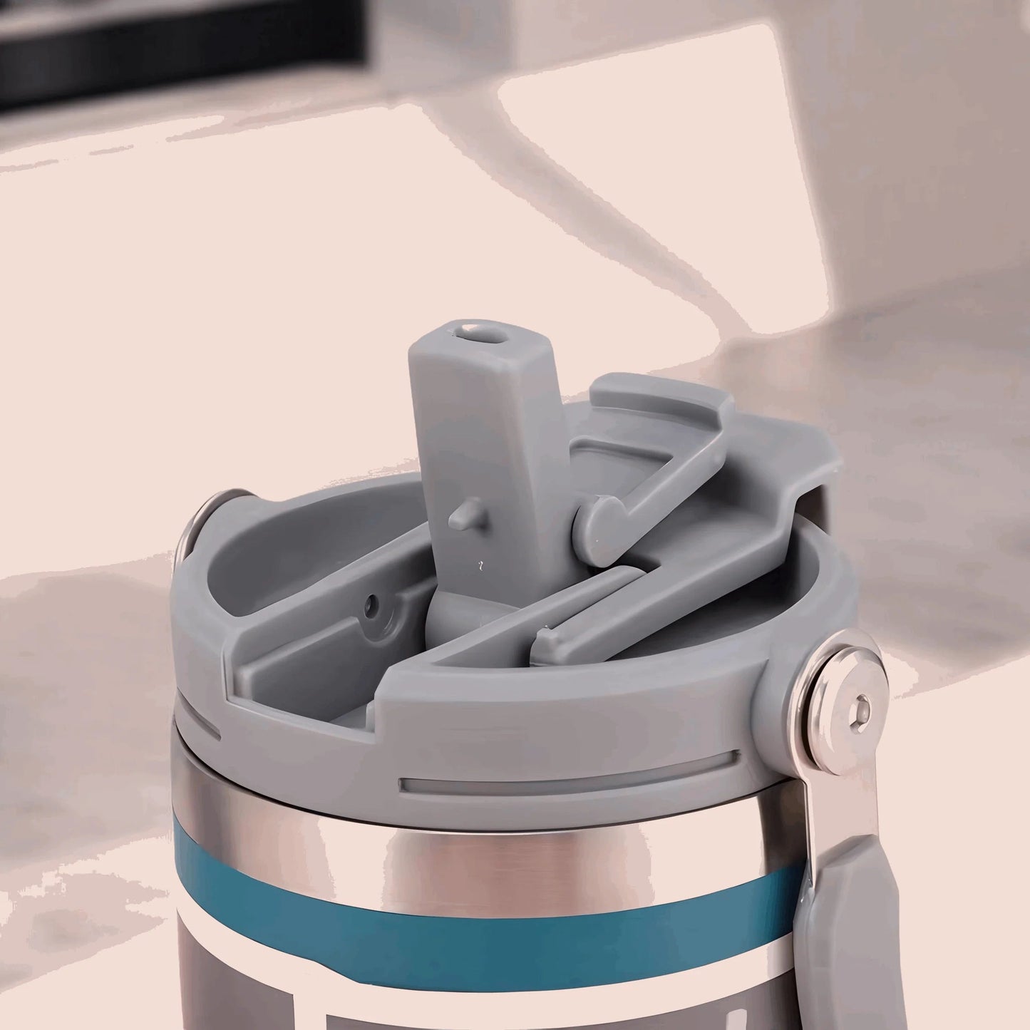 Insulated Stainless Steel Tumblers with Handle – Hot & Cold Reusable Travel Tumblers (6 Colors) Zipzo