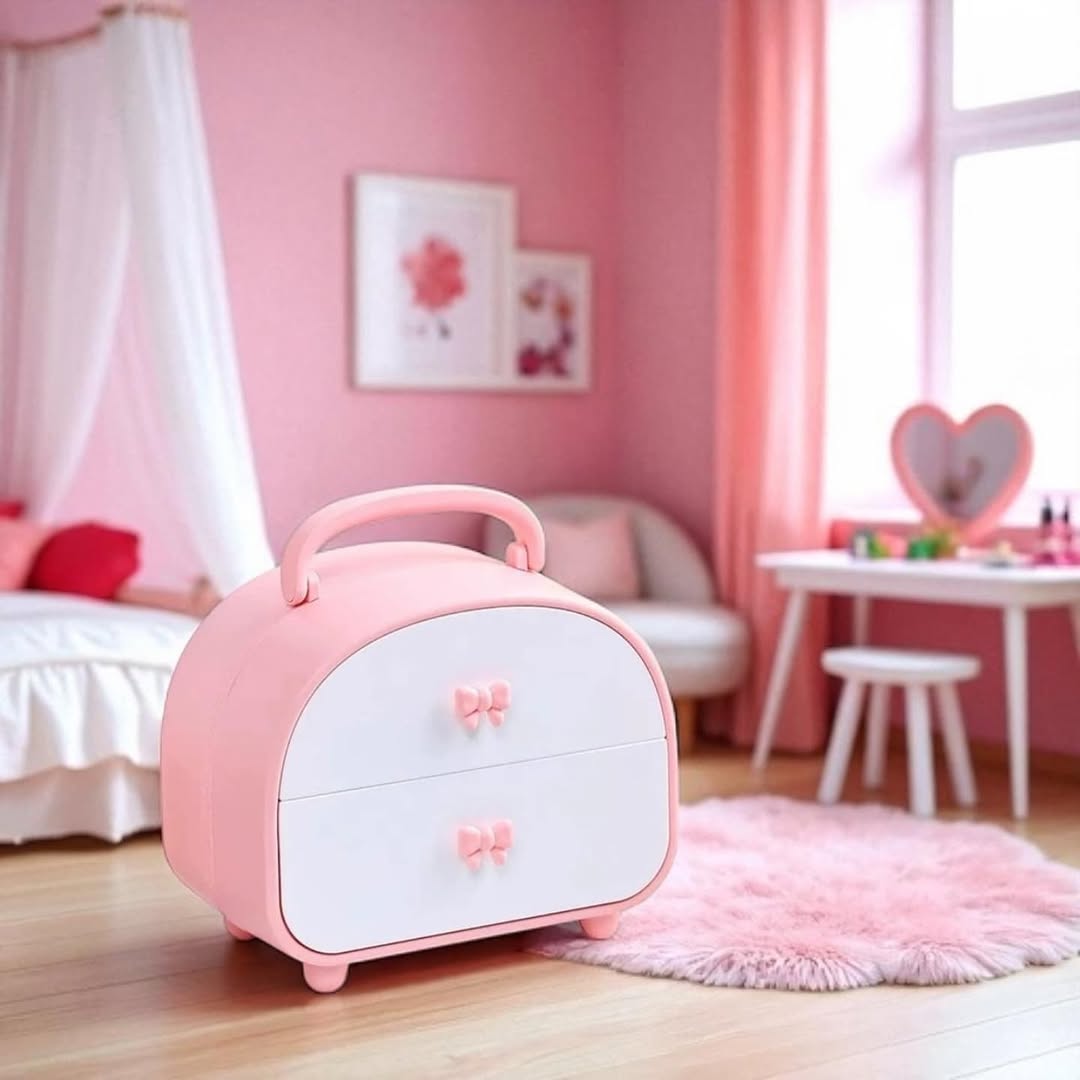 Kawaii Mini Drawer Storage Box | Cute Portable Organizer for Jewelry, Makeup & Desk Accessories