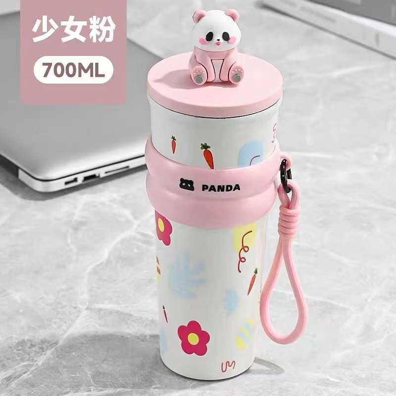 Cute Panda Tumbler with Lid – Leakproof Travel Mug (Hot & Cold) | Zipzo