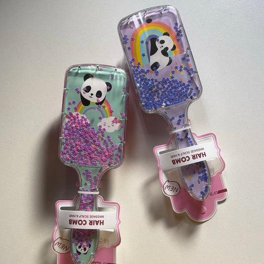 Panda Glitter Hairbrush comb