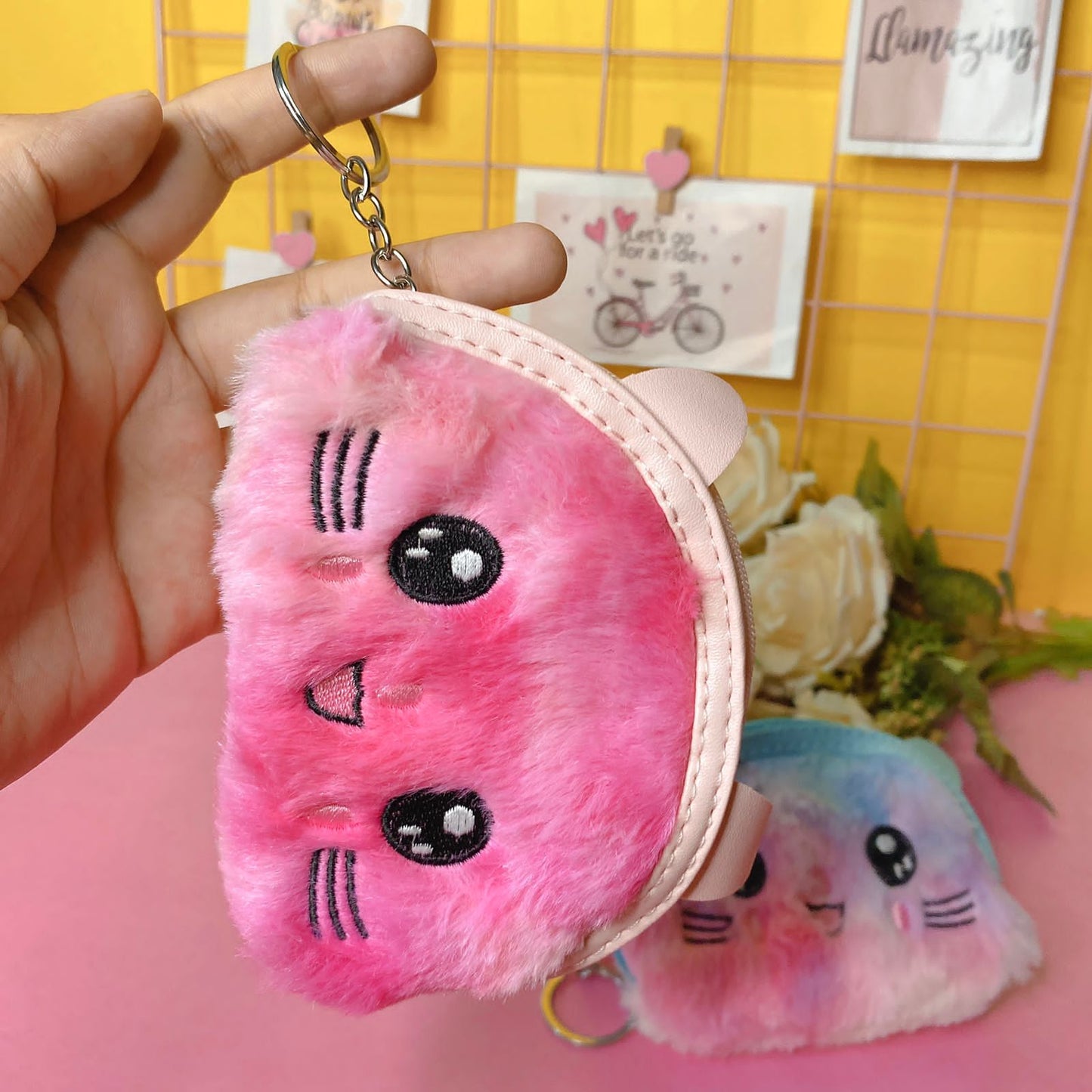 Kitty Fur Keychain