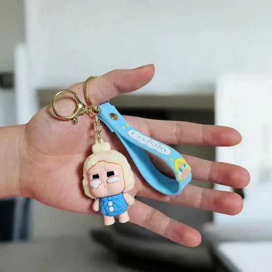 3D Silicon Crying Baby  Keychain With Bagcharm and Strap Zipzo