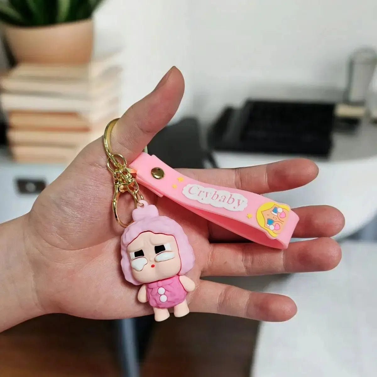 3D Silicon Crying Baby  Keychain With Bagcharm and Strap Zipzo