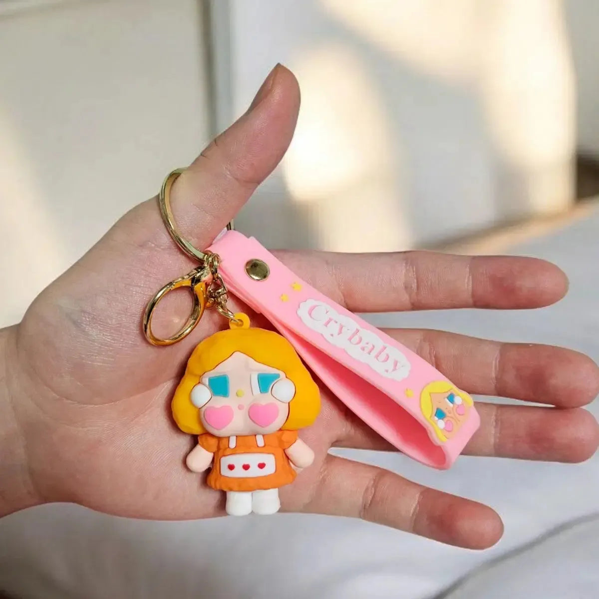 3D Silicon Crying Baby  Keychain With Bagcharm and Strap Zipzo