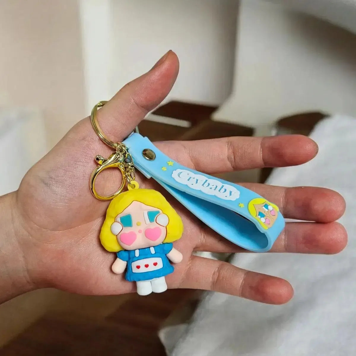 3D Silicon Crying Baby  Keychain With Bagcharm and Strap Zipzo
